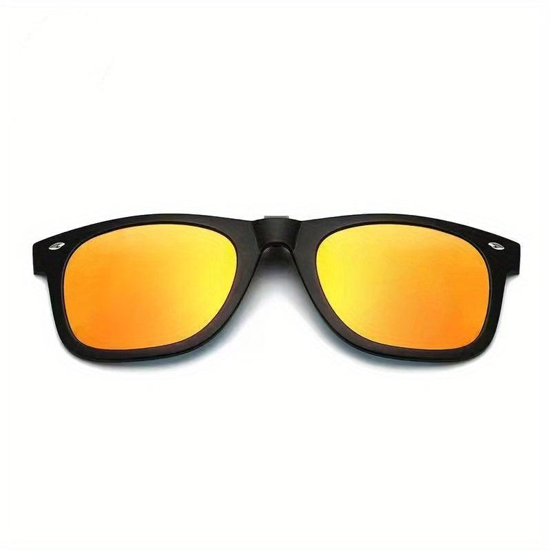 Men's Pink Polarized Clip On Sunglasses Anti Glare Driving Glasses