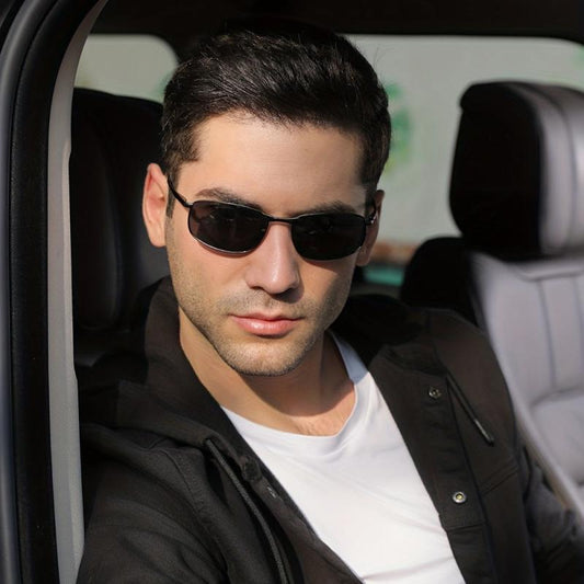 Men's Metal Frame Polarized Sunglasses UV400 Night Vision
