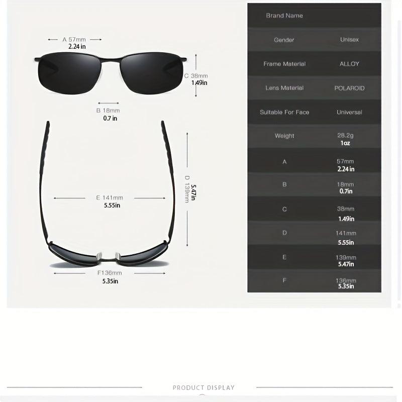 Men's Metal Frame Polarized Sunglasses UV400 Night Vision