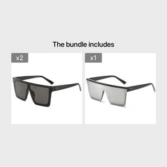 Men's Vintage Square Frame Sunglasses for Beach Party