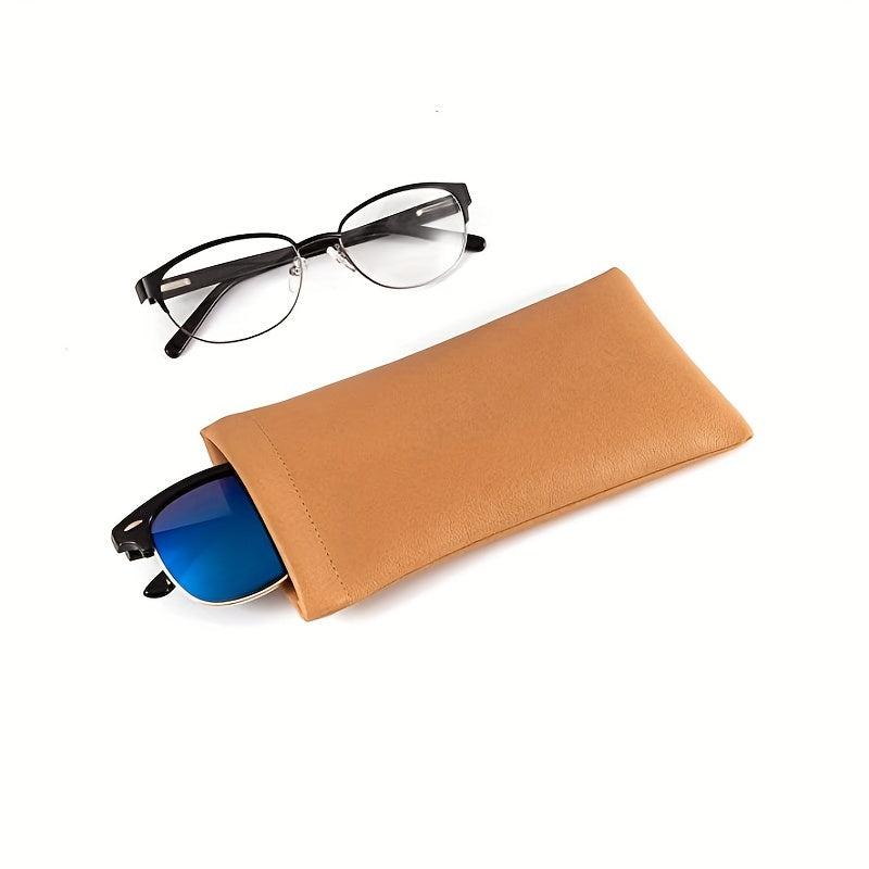 Men's Spring Glasses Pouch Extruded PU Leather Sunglasses Pouch