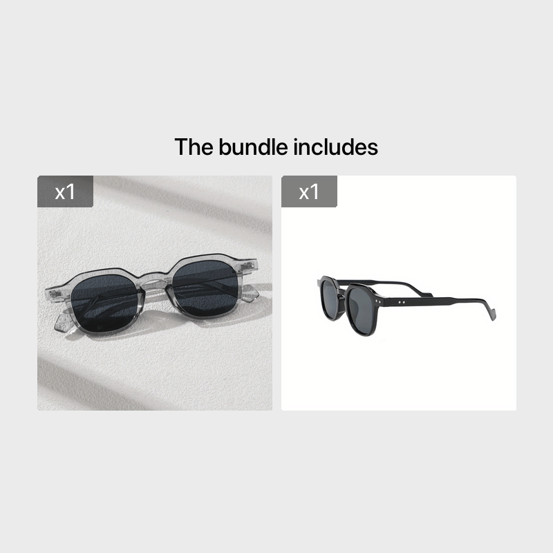 Vintage Gray Round Frame Sunglasses for Men