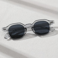 Vintage Gray Round Frame Sunglasses for Men