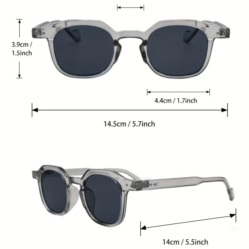 Vintage Gray Round Frame Sunglasses for Men