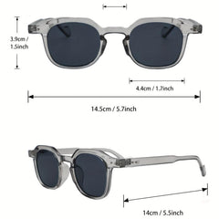 Vintage Gray Round Frame Sunglasses for Men