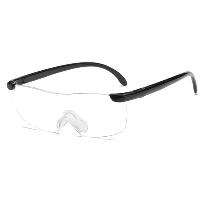 6X Magnification Reading Glasses Big Vision Portable Rimless Diopter 250
