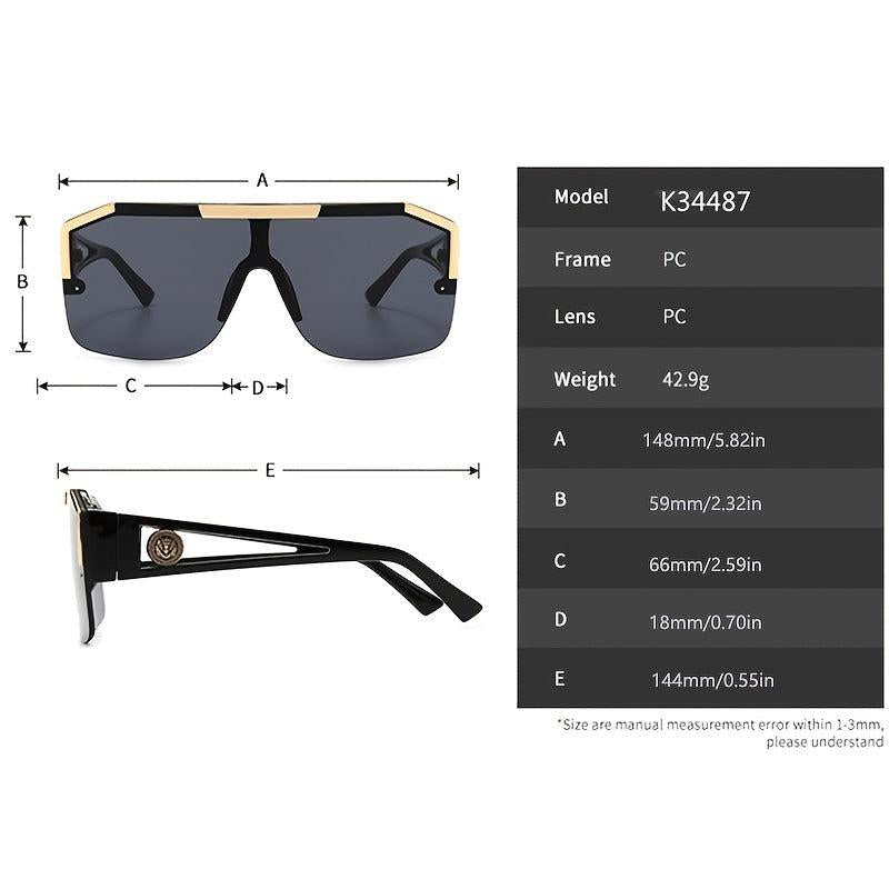 Men's Vintage Square Sunglasses Oversized