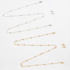 2pcs Beaded Metal Glasses Chain Set