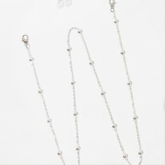2pcs Beaded Metal Glasses Chain Set