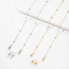 2pcs Beaded Metal Glasses Chain Set