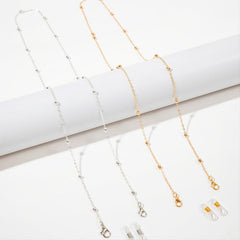 2pcs Beaded Metal Glasses Chain Set
