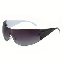 Men's Hip Hop Sunglasses with Leather Nail Buckle Soft Bag Glasses Case
