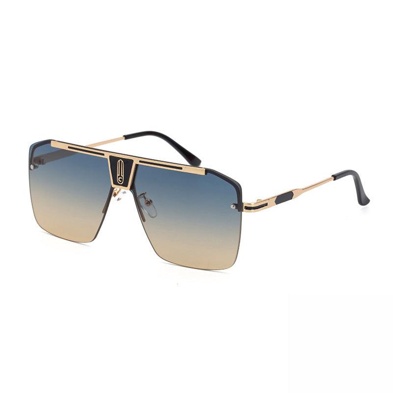 Vintage Semi Rimless Sunglasses Square Casual