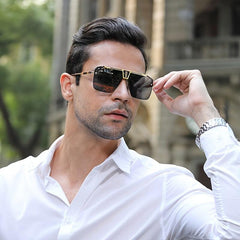 Vintage Semi Rimless Sunglasses Square Casual