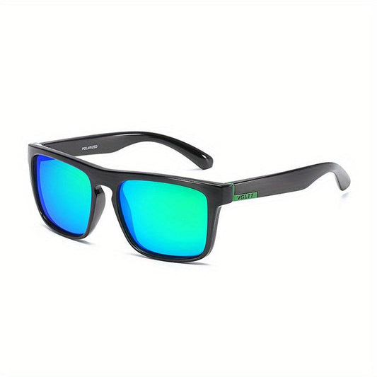 Men's Square Retro Polarized Sunglasses Reflective Film PC Eyewear