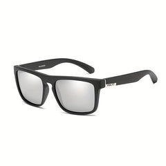 Men's Square Retro Polarized Sunglasses Reflective Film PC Eyewear