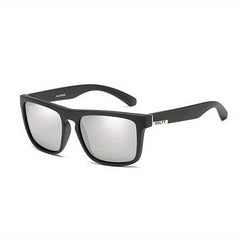 Men's Square Retro Polarized Sunglasses Reflective Film PC Eyewear