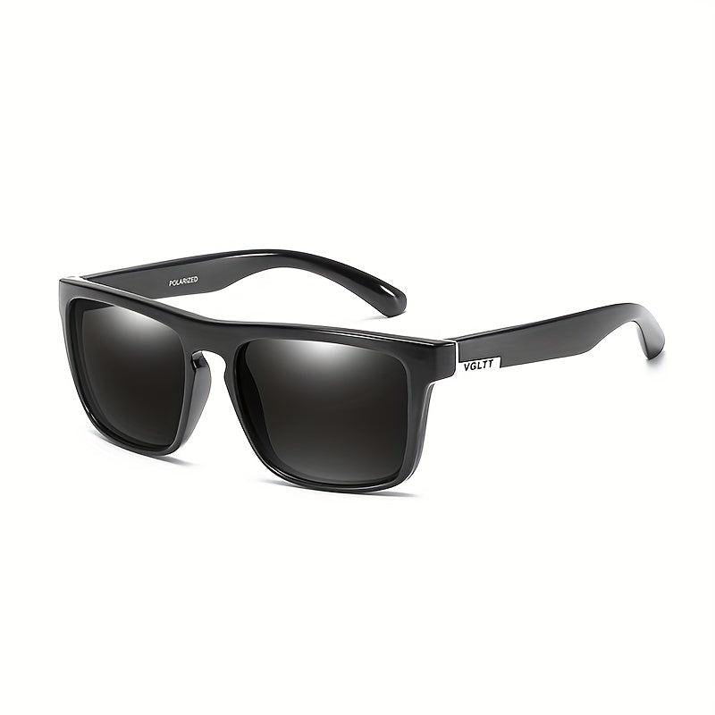 Men's Square Retro Polarized Sunglasses Reflective Film PC Eyewear