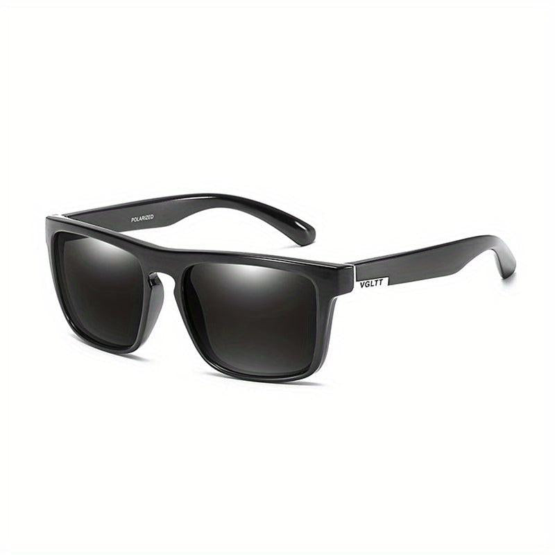 Men's Square Retro Polarized Sunglasses Reflective Film PC Eyewear