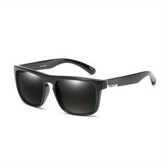 Men's Square Retro Polarized Sunglasses Reflective Film PC Eyewear