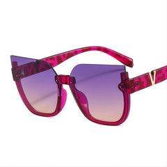 Cat's Eye Sunglasses Retro V Shape Decorative Temperament Internet Celebrity