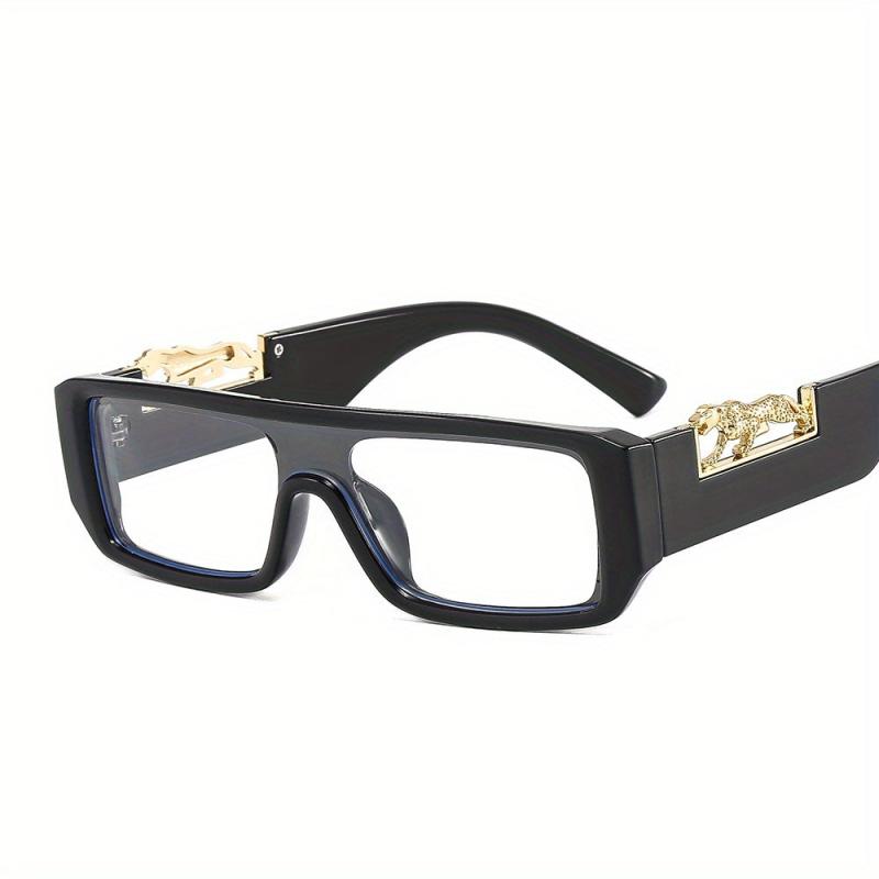 Leopard Decoration Square Frame Retro Sunglasses
