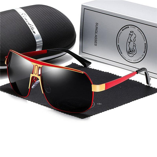 Men's Polarized Sunglasses Large Frame Toad Mirror Series 8743