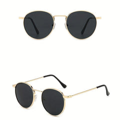Men's Round Metal Sunglasses
