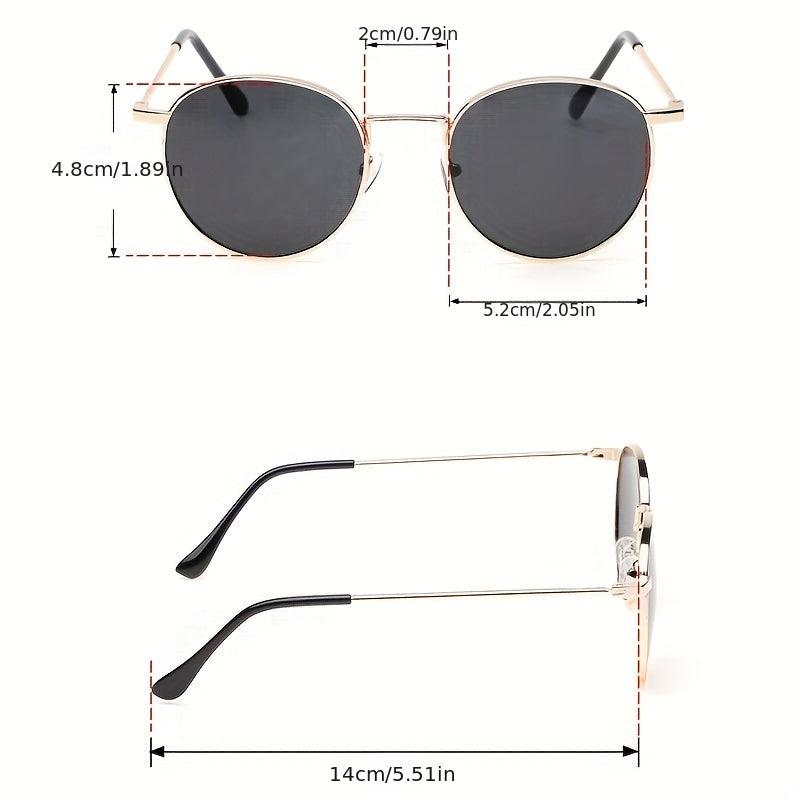 Men's Round Metal Sunglasses