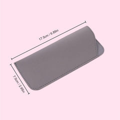 Unisex Portable Soft Leather Sunglasses Bag Red Cover