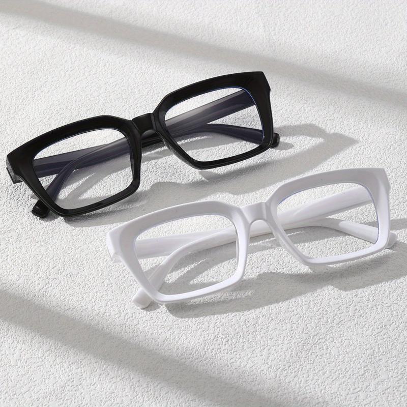 Men's Square Frame Anti Light Glasses with Rice Studs