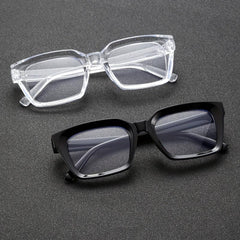 Men's Square Frame Anti Light Glasses with Rice Studs