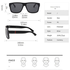 Men's Square Polarized Sunglasses