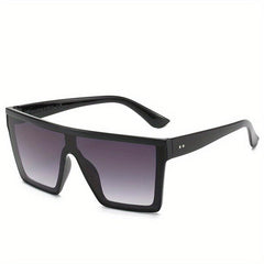 Vintage Flat Top Sunglasses Square Shades Gradient Sun Glasses
