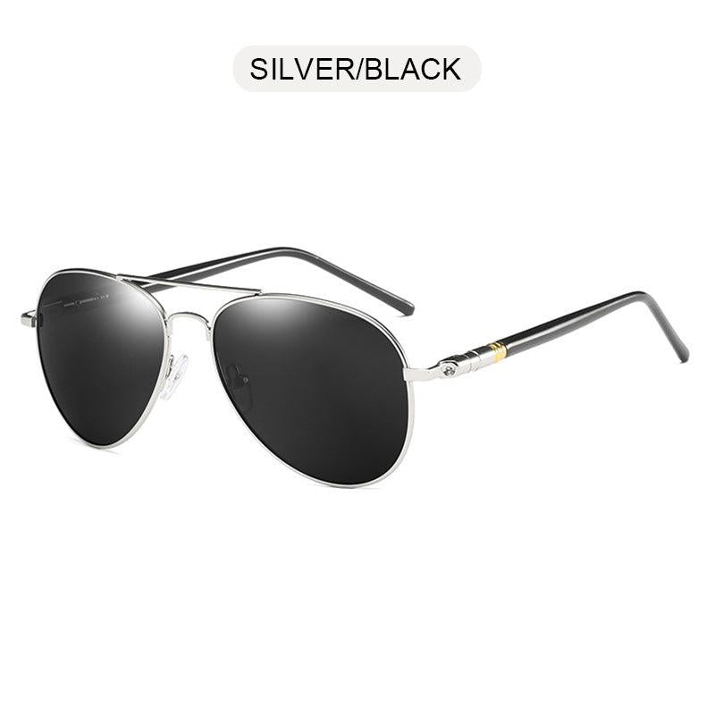 Classic Pilot Polarized Sunglasses Oversized Metal Aviation Male Sun Glasses