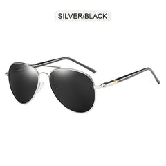 Classic Pilot Polarized Sunglasses Oversized Metal Aviation Male Sun Glasses