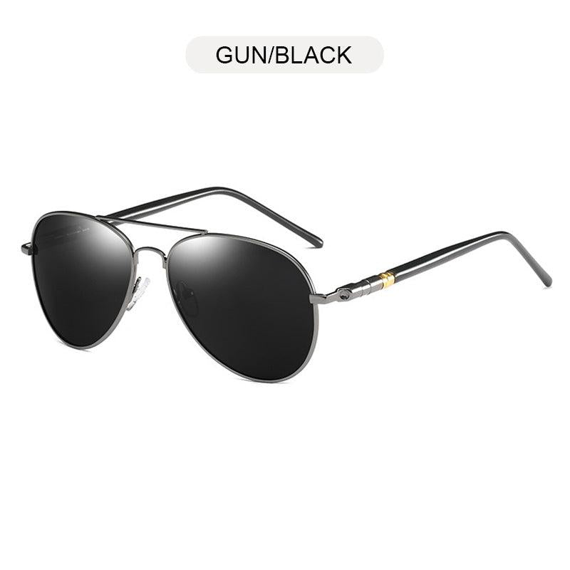 Classic Pilot Polarized Sunglasses Oversized Metal Aviation Male Sun Glasses