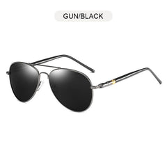 Classic Pilot Polarized Sunglasses Oversized Metal Aviation Male Sun Glasses