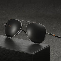 Classic Pilot Polarized Sunglasses Oversized Metal Aviation Male Sun Glasses