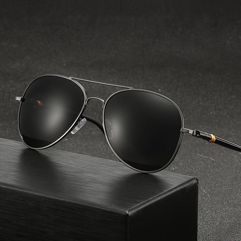 Classic Pilot Polarized Sunglasses Oversized Metal Aviation Male Sun Glasses
