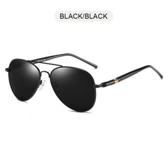 Classic Pilot Polarized Sunglasses Oversized Metal Aviation Male Sun Glasses