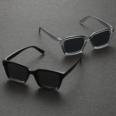 Men's Square Frame Sunglasses with Glasses Case