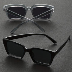 Men's Square Frame Sunglasses with Glasses Case