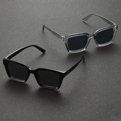 Men's Square Frame Sunglasses with Glasses Case