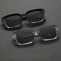 Men's Square Frame Sunglasses with Glasses Case