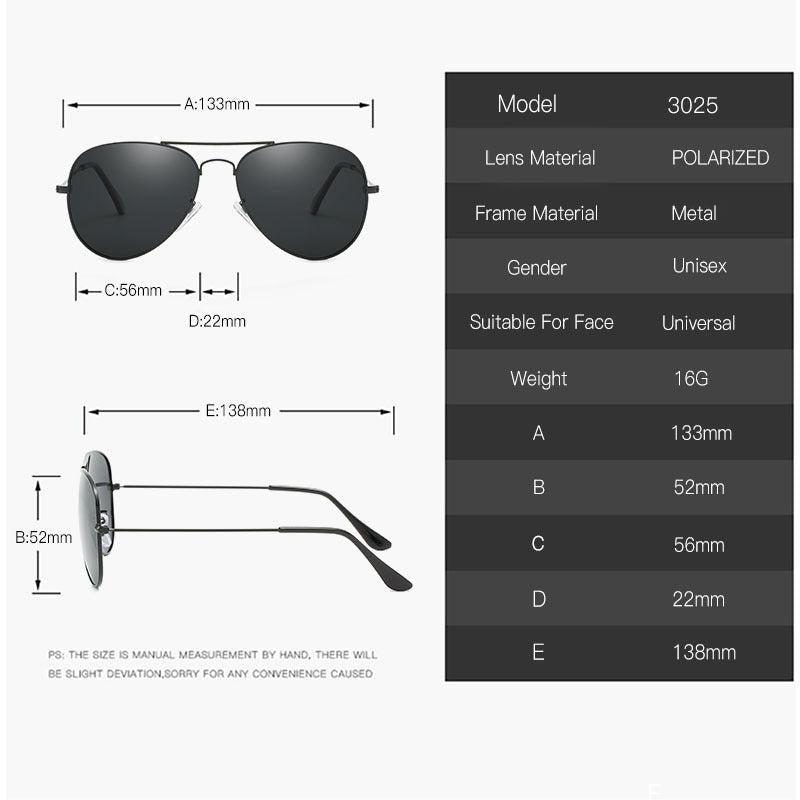 Polarized Retro Pilots Sunglasses for Men and Women