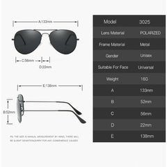 Polarized Retro Pilots Sunglasses for Men and Women