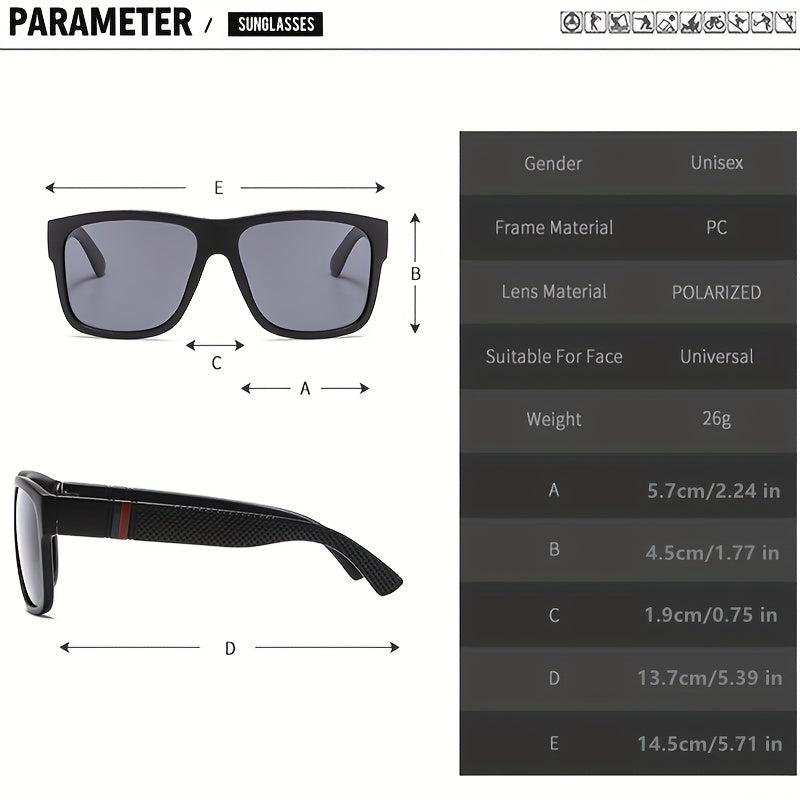 Polarized Square Sunglasses Anti reflective Women Men Driving Glasses