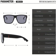 Polarized Square Sunglasses Anti reflective Women Men Driving Glasses