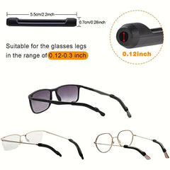 Silicone Eyeglasses Temple Tips Sleeve Retainer Anti Slip Elastic Comfort